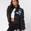 Womens Cord Black OG Badge Jacket