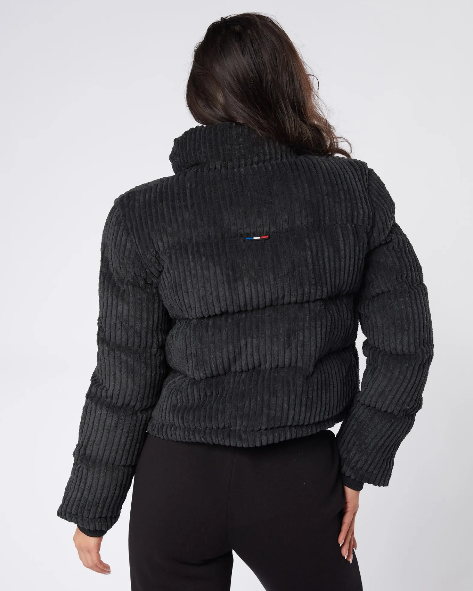 Womens Cord Black OG Badge Jacket