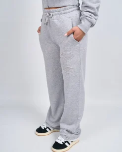 Womens Grey Marl OG Badge Raw Joggers