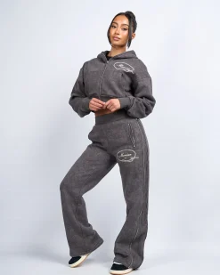 Womens Grey Round Up Straight Leg Joggers