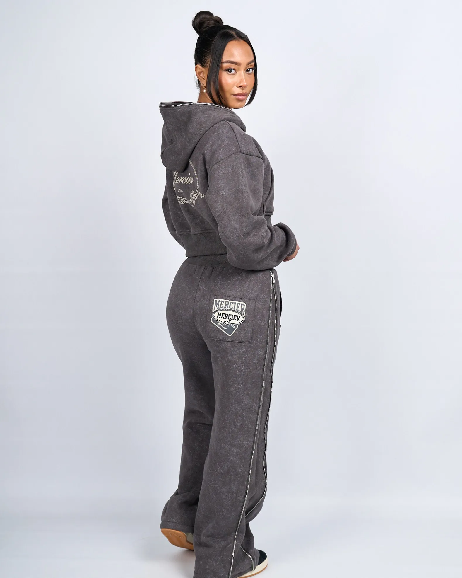 Womens Grey Round Up Straight Leg Joggers