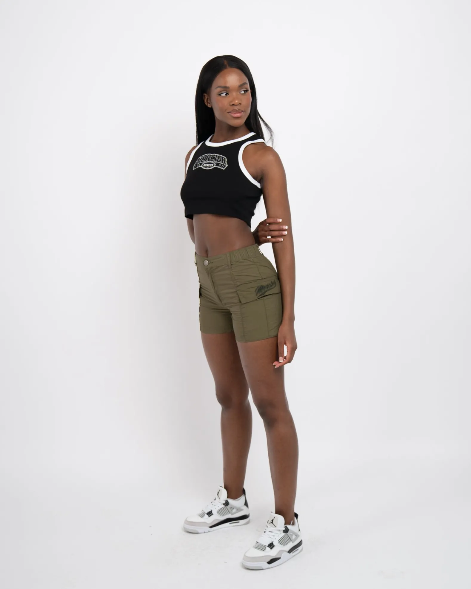 Womens Khaki Mercier Perrier Cargo Shorts