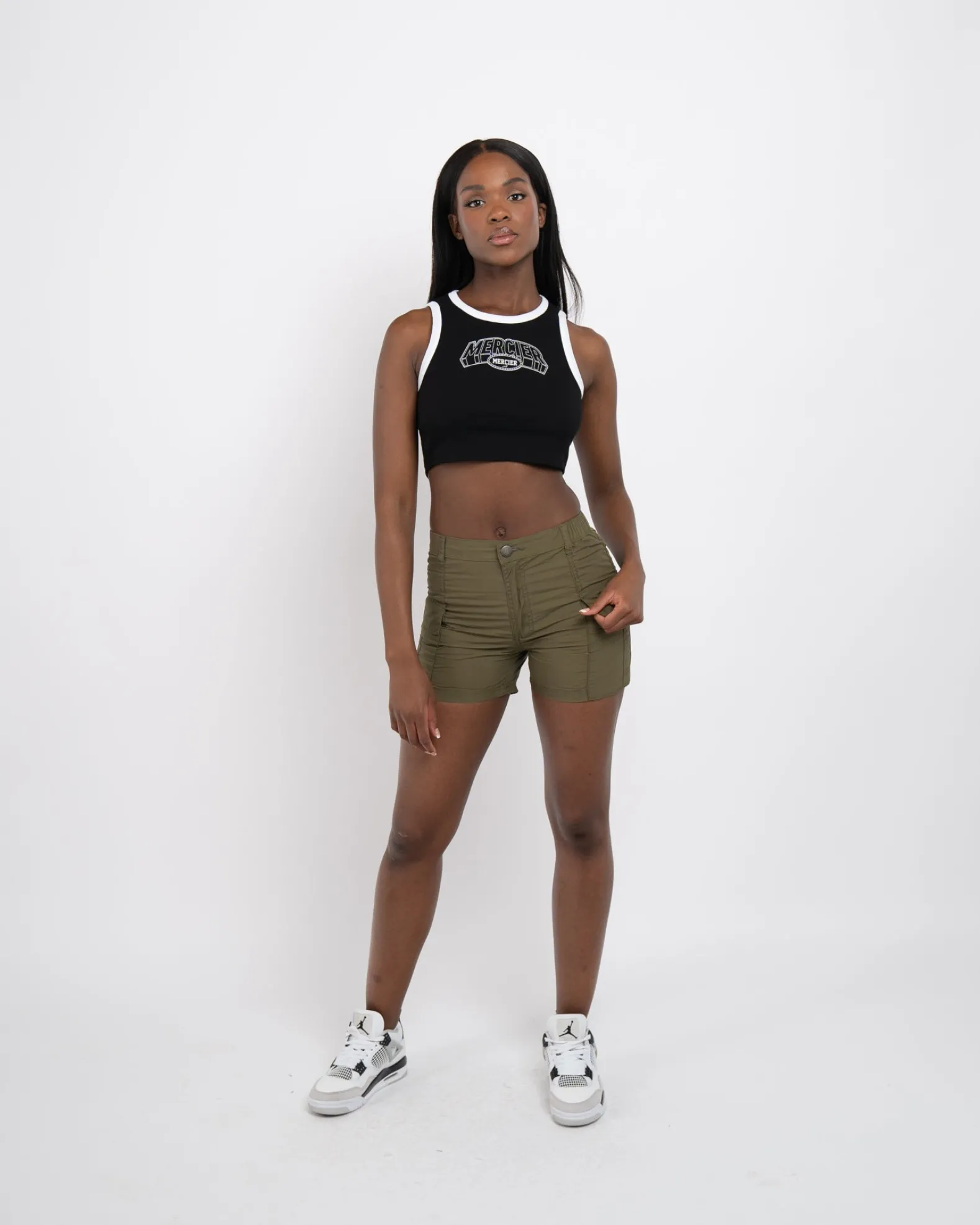 Womens Khaki Mercier Perrier Cargo Shorts