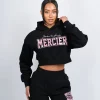 Womens Maison De Mercier Diamante Cropped Hoodie