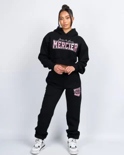Womens Maison De Mercier Diamante Cropped Hoodie