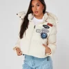 Womens Mercier Almond OG Cropped Puffer Jacket