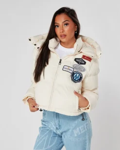 Womens Mercier Almond OG Cropped Puffer Jacket