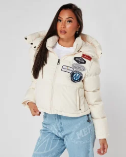 Womens Mercier Almond OG Cropped Puffer Jacket