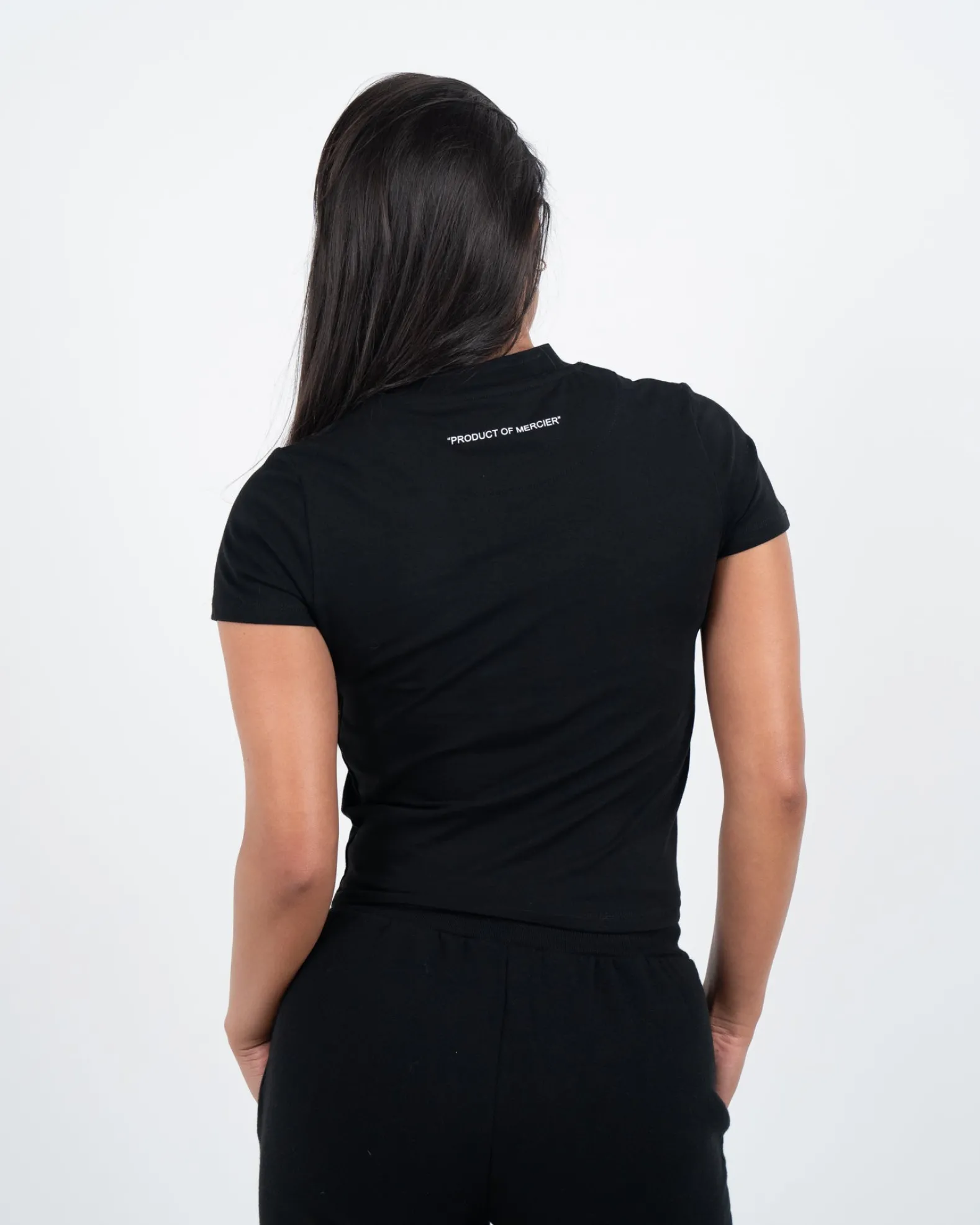Womens Mercier Black Fitted OG T-Shirt
