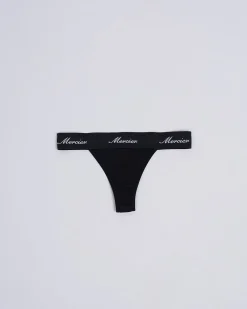 Womens Mercier Black Thong