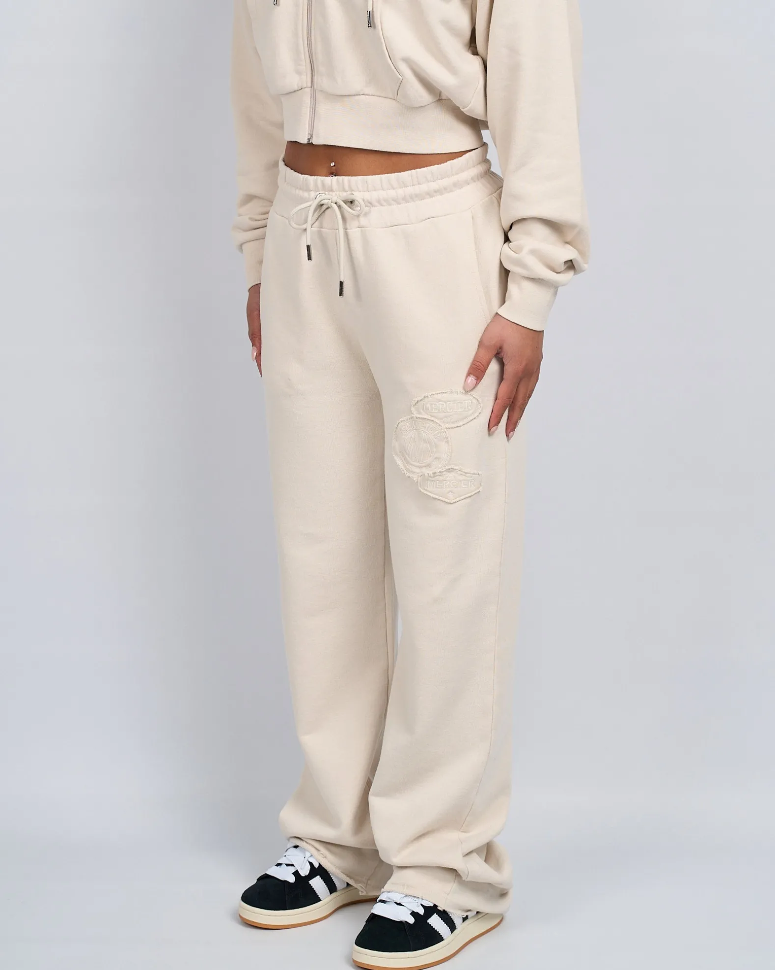 Womens Stone OG Badge Raw Joggers