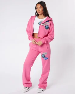 Womens Strawberry Moon OG Badge Cropped Zip Up