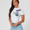 Womens White OG Badge Fitted Tshirt