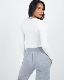 Womens White Pink Product Of Mercier Bodysuit